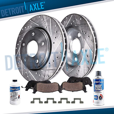 #ad REAR Drilled amp; Slotted Disc Rotor Ceramic Brake Pad for 2005 2011 Ford Mustang $87.52