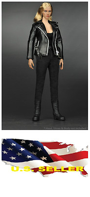 #ad 1 6 motorcycle Leather Jacket Set for Hot Toys Phicen Female T800 Kumik ❶USA❶ $41.37