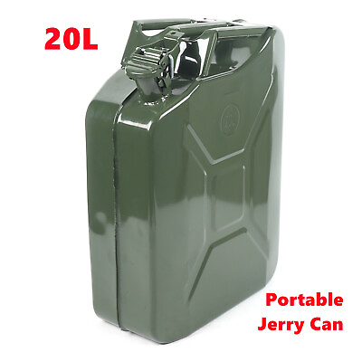 #ad 5 Gallon 20L Protable Green Can Oil Gasoline Gas Steel Tank w Spout Steel $39.80