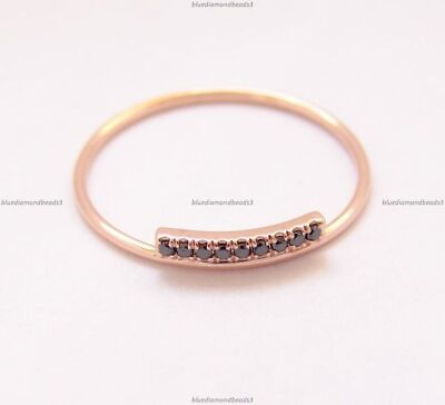 #ad 0.08 Ct Diamond Modern Band Diamond Ring For Girls 14k Gold $300.00