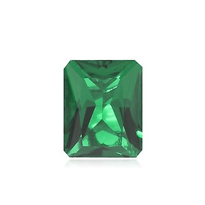 #ad Lab Created Hydrothermal Emerald Green Octagon Radiant Loose Stone 4x2 14x10mm $19.99
