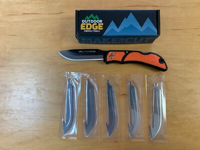#ad New Outdoor Edge Razor Lite EDC 6 Replaceable Blade Knife Orange RLB 30 $29.95