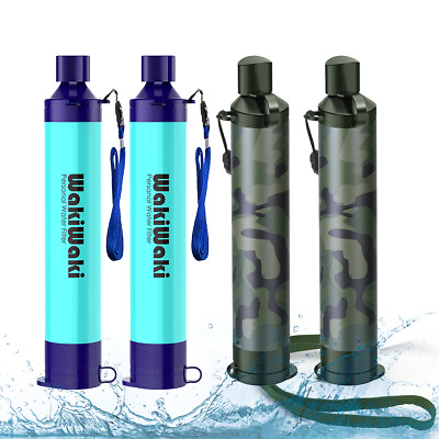 #ad 4Packs Water Filter Straws Portable Personal Water Filtration Survival Emergency $29.99