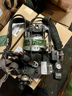 #ad MSA Frame Harness 4500psi SCBA Air Pack Night fighter Breathing Apparatus $65.00