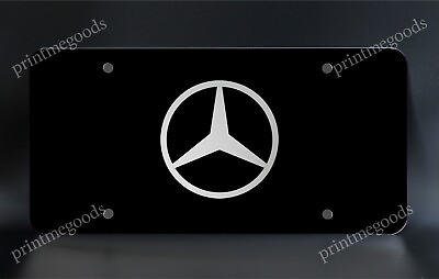 #ad Black Mercedes Benz License Plate Custom Made of Stainless Steel Metal $39.99