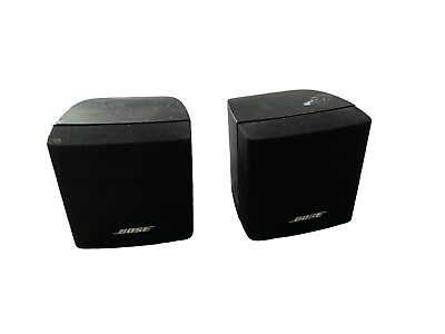 #ad 2 Bose Single Cube Speaker Lifestyle Acoustimass Surround Sound Black Tested $16.99