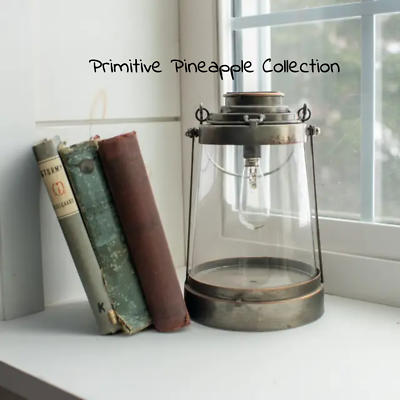 #ad Primitive Farmhouse Solar Nova lantern Light Vintage Colonial Look 9.8quot; $42.00