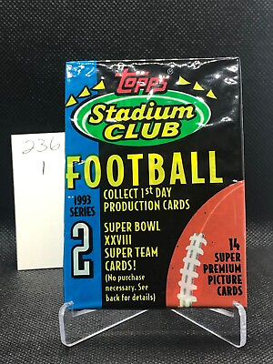 #ad 1993 Topps Stadium Club Series 2 Football Hobby Factory Sealed Pack $2.99