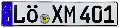 #ad Lörrach Front German License Plate LÖ by Z Plates with Unique Number NEW $34.99