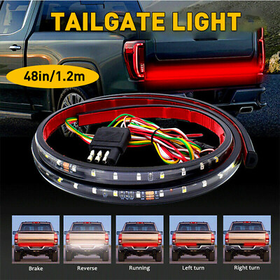 #ad 48quot; Tailgate Truck Strip Sequential LED Signal Turn Brake Tail Reverse Bar Light $11.99