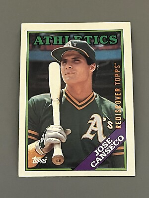 #ad 1988 Topps #370 Jose Canseco Athletics Rediscover Buybacks Bronze Foil 1 1? $50.00