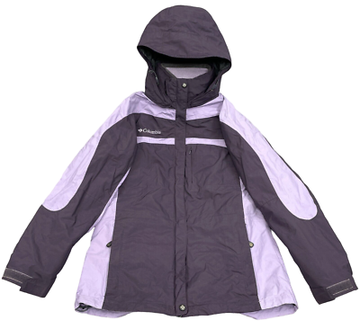#ad Columbia Interchange 2 in 1 Waterproof Hooded Ski Winter Jacket Women#x27;s Medium M $37.49