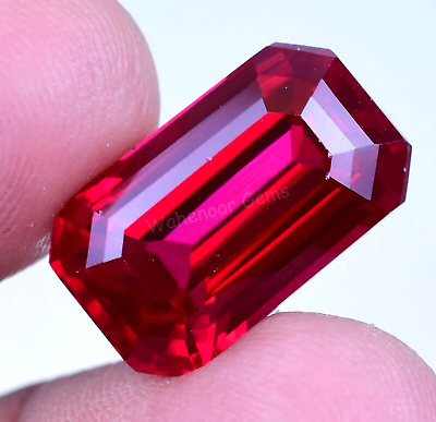 #ad 20.10 Ct Natural Blood Red Ruby Mozambique Radiant Certified Loose Gemstone $31.49