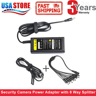 #ad 12V DC 5A Power Supply amp; 8 Way Split CCTV Security Camera Q See Night Owl Zmodo $11.99