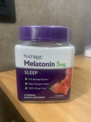 #ad Natrol Melatonin 5mg Strawberry 90 Sleep Gummies $8.90