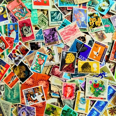 #ad 1000 Worldwide Stamp Collection Lot Mixed Foreign Vintage Used Off Paper 1 8 Lbs $24.95