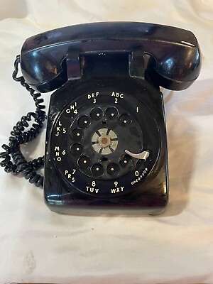 #ad 1960s NORTHERN ELECTRIC 500 BLACK Rotary Dial Desktop Telephone $30.00