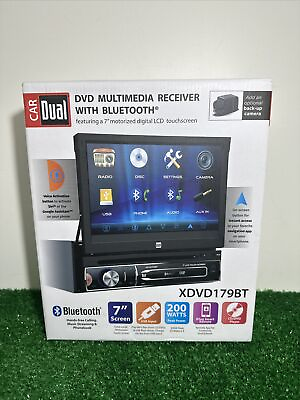 #ad DUAL 7quot; DVD Bluetooth Multimedia Receiver XDVD179BT Single DIN Motorized Display $83.97
