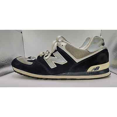 #ad New Balance Mens Shoes 574 ML574BGS Reflective Silver Blue Suede Sz 14D $34.99