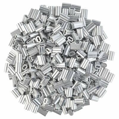 #ad 1000pc Ferrule Aluminum Sleeve Duplex Crimp for 1 16quot; Wire Rope and Cable US $24.95