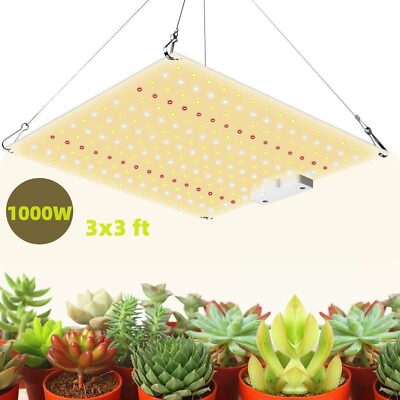 #ad #ad 1000W LED Grow Light for Indoor Plants Full Spectrum 3x3ft Grow lights Veg Bloom $28.38