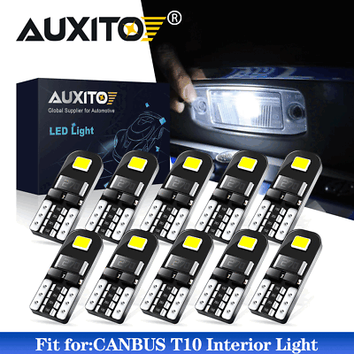#ad 20 40pc T10 LED License Plate Light Bulbs 6000K Super Bright White 168 2825 194 $12.99