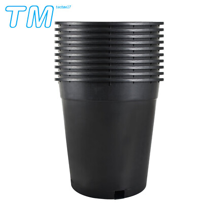 #ad 10PCS 5gal Nursery Plant Pots Grow Pots Nursery Container Fit for Planting Soil $30.19