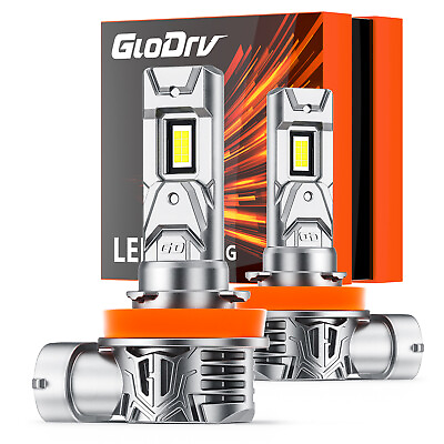 #ad #ad GloDrv H11 H9 LED Headlight Bulbs Low Beam Super Bright 6000K White Fanless 60W $27.96