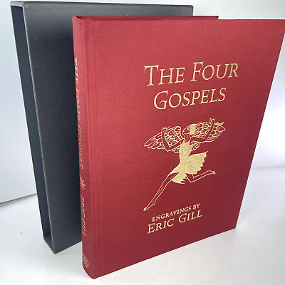 #ad The Four Gospels Eric Gill Folio Society Hardcover w Slipcase Rare $149.95
