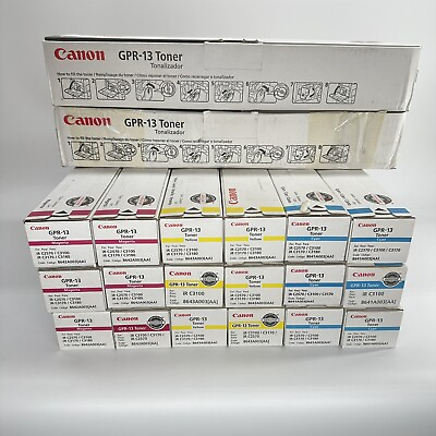 #ad Canon GPR 13 Genuine Toner Magenta Cyan Yellow IR C2570 C3100 C3170 Lot Of 20 $699.95