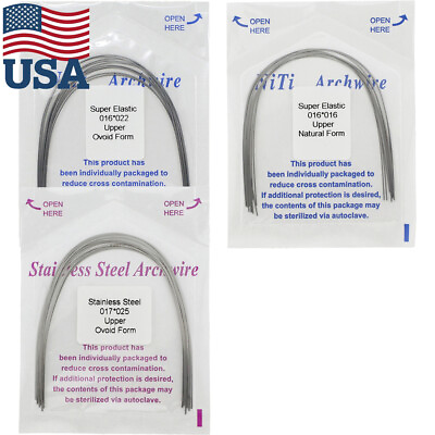 #ad Orthodontic Arch Wire Arcos Ortodoncia Rectangular NiTi Natural Stainless Steel $29.99