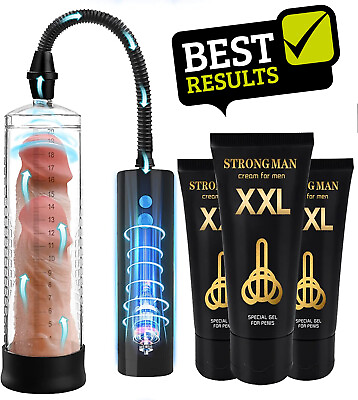 #ad NEW Penis Pump Vacuum Men Enlarger Male Big Thick Dick Growth Faster Enhancement $10.99