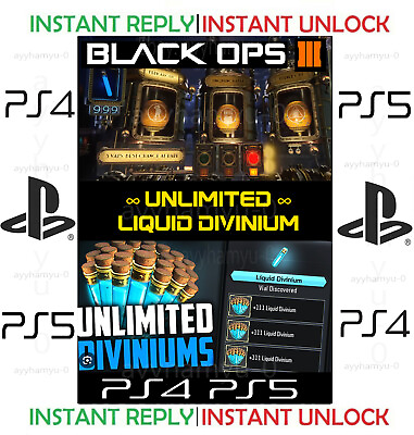 #ad Black Ops 3 BO3 🔥INSTANT🔥 Liquid Diviniums 10000 1 MILLION PS4 PS5 GBP 9.99