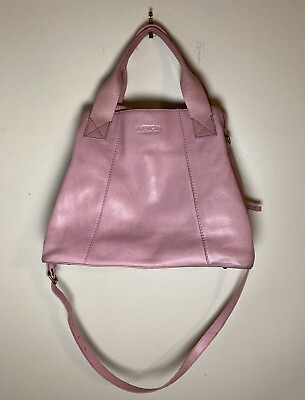 #ad American Leather Co Bubblegum Pink Convertible Crissbody Purse $34.87