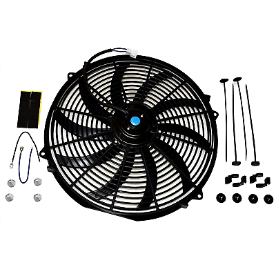 #ad 130031 Electric Radiator Cooling Fan Cooler Heavy Duty Wide Curved 10 S Bl $70.99