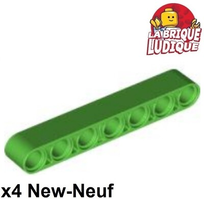 #ad LEGO Technic 4x BAR Beam Liftarm 1x7 Thick Light Green Brgt Green 32524 $2.67