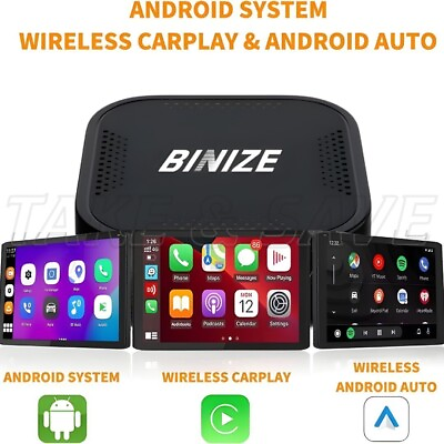 #ad Binize CarPlay Android Auto Wireless Adapter Multimedia Video Box for Cars $49.99