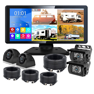#ad 10.36’’ DVR Monitor Backup Front Rear Side View Camera Reversing for Car Truck $209.66