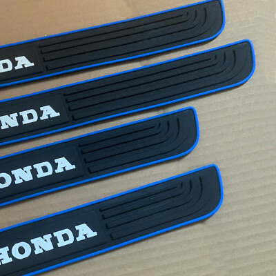 #ad For Honda 4PCS Black Rubber Car Door Scuff Sill Cover Panel Step Protectors $18.88