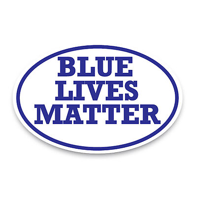 #ad Blue Lives Matter Oval Magnet Decal 4x6 Inches Automotive Magnet $7.99