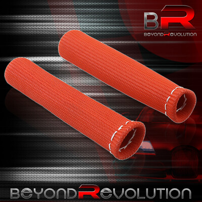 #ad For Ford 2PC Slip On Spark Plug Wire Heat Sleeve Insulation Wrap Time Attack Red $13.99