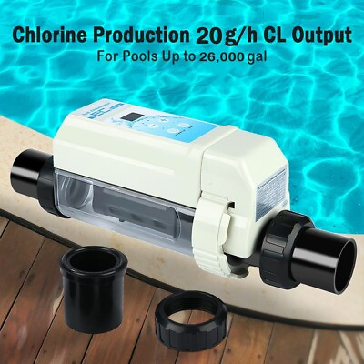 #ad Chlorinator Salt Water for Swimming Pool Chlorine Generator System 26000 Gallons $428.60