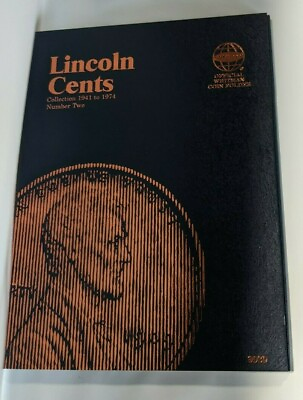 #ad Lincoln Cent Penny Album Coin Folder Whitman Volume #2 1941 1974 Wheat 9030 NEW $7.64