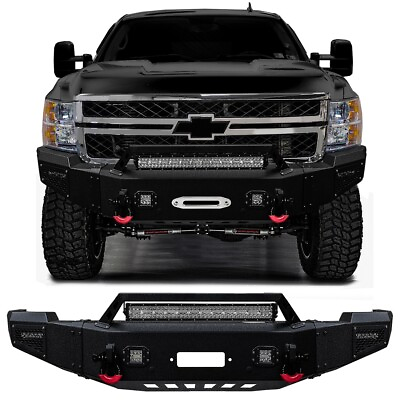 #ad Vijay For 2011 2014 Chevy Silverado 2500 3500 Front Bumper with 5xLED Lights $789.99