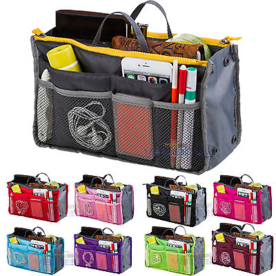 #ad Women Travel Insert Handbag Organizer Purse Large Liner Organizer Tidy Bag New $4.99
