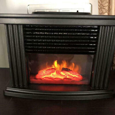 #ad Mini Infrared Electric Fireplace 3D Simulation Carbon Fire Heating Heater Safety $49.43