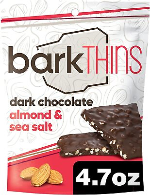 #ad Barkthins Snacking Dark Chocolate Almond With Sea Salt 133gm Free Shipping $22.99