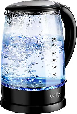 #ad Willz Electric Glass Kettle with Heat Resistant Handle $22.03