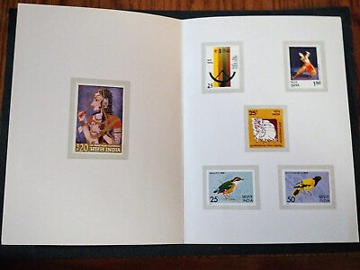 #ad VERY RARE INDIA PRESENTATION FOLDER FOR VIP PRESENTATION WITH HIGH VALUE STAMPS $24.99