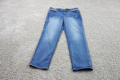 #ad Democracy Jeans Womens 14 Blue Ab Technology Straight Denim Stretch $24.98